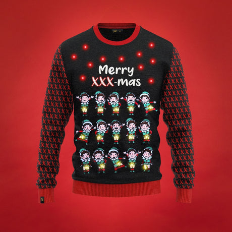 Een Grappige Kersttrui met Jingle Bells Een Grappige Kersttrui met Jingle Bells