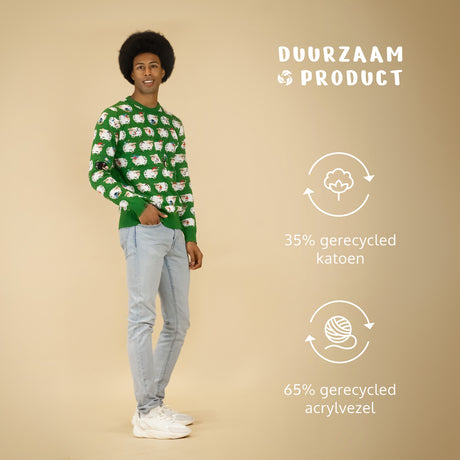 JAP Dames Kersttrui - 't Zwarte schaap (Princess Diana) - Groen