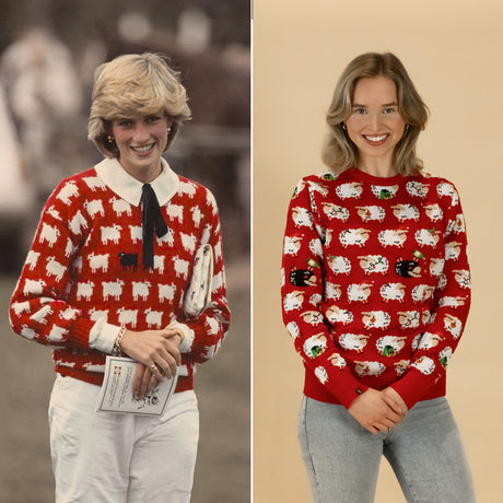 JAP Dames Kersttrui - 't Zwarte schaap (Princess Diana) - Rood